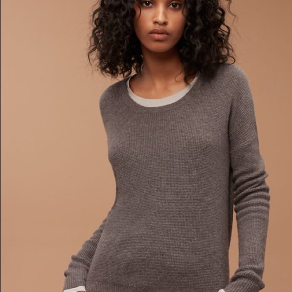 Aritzia Grey Penny Sweater